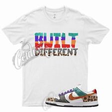 BUILT T Shirt for N Dunk Low WMNS Patchwork Multicolor Safari Cheetah Leopard for sale  Shipping to South Africa