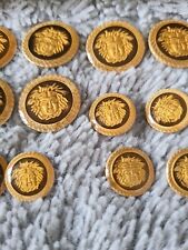 Versace gold buttons for sale  BODMIN