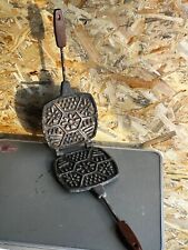 Vintage Stove Top Pizzelle Waffle Iron Maker Unmarkedsovet ussr for sale  Shipping to South Africa