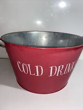 PINK GALVANISED  STEEL ICE BUCKET PARTY PICNIC TUB  DRINK BEER COOLER WINE for sale  Shipping to South Africa