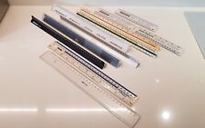 Job Lot 6 Triangular Rulers Metal and Plastic For Architects for sale  Shipping to South Africa