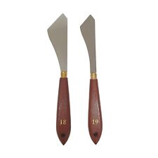 The Art Shop Skipton Wooden Handled Painting Palette Knives, Single or Set of 2, used for sale  Shipping to South Africa