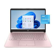 Notebook HP 14" HD Quad-Core Celeron N4120 8GB 64GB eMMC SSD Webcam Win 11 S Rosa comprar usado  Enviando para Brazil