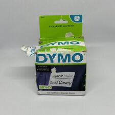 Etiquetas de crachá de nome branco genuínas DYMO 30857 LW 2 1/4" X 4" 250/rolo NOVO (1G) comprar usado  Enviando para Brazil