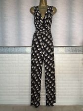Phase Eight Black/cream Stretchy Long Evening/party Jumpsuit/DRESS Size 16-18 for sale  Shipping to South Africa