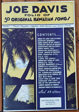JOE DAVIS FOLIO of 50 ORIGINAL HAWAIIAN SONGS - 1935 - Sheet Music, used for sale  Shipping to South Africa