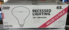 Paquete de 12 bombillas reflectadoras de luz de inundación interior blanca Feit 65W BR40 segunda mano  Embacar hacia Argentina