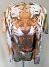 Camiseta gráfica estampa dupla face tigre GG ganhe uma vida boca rugindo poliéster comprar usado  Enviando para Brazil