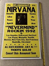 Usado, Pôster “em concerto” do Nirvana. Nevermind Rockin 1992 22x14. Pôster amarelo. Repop comprar usado  Enviando para Brazil