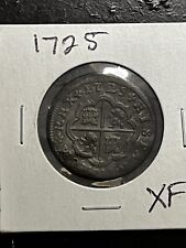 Moneda Tesoro Pirata Cruz Colonial 2 Reales Plata Española 1725 Felipe v España segunda mano  Embacar hacia Mexico