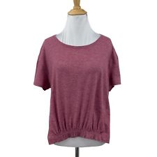 Lululemon Short Notice Tee Womens 8 Cinch Waist Cropped Relaxed Fit Anti Stink for sale  Shipping to South Africa