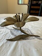 Vintage Brass Lily Lotus Flower w/ Removable Petals Ashtray for sale  Shipping to South Africa