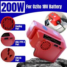 Inversor de energia portátil com luz tipo C para bateria Ozito 18V para AC 220V 200W comprar usado  Enviando para Brazil