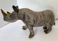 2004 Rhino Rhinoceros Plush Stuffed Animal 17" Hansa Toys_Realistic for sale  Shipping to South Africa