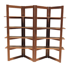 Used, Mid Century Danish Modern Style Wood Folding Four Shelf /Etagere Bookcase   for sale  Fallbrook