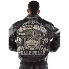 Chaqueta de Cuero Negro Pelle Grandmaster Chaqueta de Motociclista Pelle Hecha a Mano segunda mano  Embacar hacia Mexico