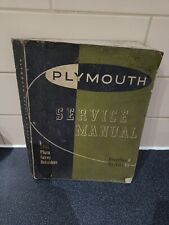 Plymouth service manul for sale  STAFFORD