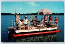 Postcard Pontoon Boating And Other Water Sports Scene c1960's Pontoon Boat for sale  Shipping to South Africa