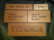 m35a2 Oilboard Stencil Set Deuce and a half m35 military truck m109a3 Army 6x6 for sale  Colchester