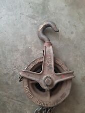 Used, VINTAGE AMERICAN  CHAIN & CABLE 1/2 TON BLOCK & TACKLE CHAIN HOIST With Chain for sale  Shipping to South Africa