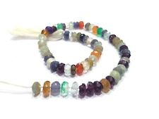 MULTI STONE NATURAL RONDELLE FACETED CUT 5.5-6MM LOOSE GEMSTONE BEADS 9"INCH  for sale  Shipping to South Africa