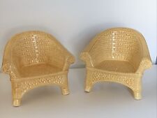 Ceramic wicker chairs for sale  Deforest