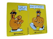 2 tarjetas telefónicas de dibujos animados manos y pies persona diciendo DIVERSIÓN ES TRUMPF. FECHADO 1993. segunda mano  Embacar hacia Argentina
