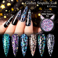 DIY Nail Gel Varnish Glitter Sequin Luminous 5ml Soak-off UV LED Gel Polish Tips for sale  Shipping to South Africa