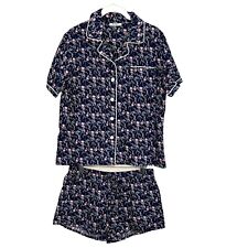 Conjunto de pijama corto de algodón floral azul Sleepy Jones talla pequeña segunda mano  Embacar hacia Mexico