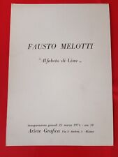 Fausto melotti alfabeto usato  Camogli