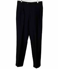 Pantalones de vestir de lana Zanella para hombre 33 X 33 Bennet negros años 120, usado segunda mano  Embacar hacia Argentina