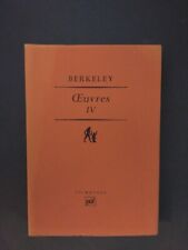 Berkeley oeuvres. tome d'occasion  Paris VI