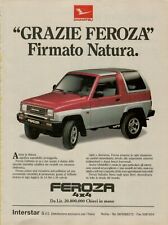 1990 Daihatsu Feroza 4x4 foto prata vermelha 1,6 litro anúncio impresso vintage italiano comprar usado  Enviando para Brazil