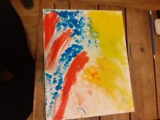 Toile abstrait gouache d'occasion  Boulogne-sur-Mer