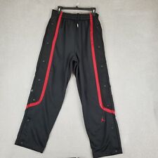 Calça Jordan Nike Tear Away Warm-Up VTG Masculina Média Grossa Preta Listra Vermelha comprar usado  Enviando para Brazil