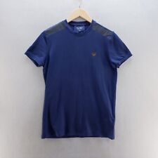 Armani Jeans Męska koszulka Small Niebieskie logo z nadrukiem Krótki rękaw Bawełna na sprzedaż  Wysyłka do Poland