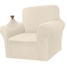 Armchair Cover Soft High Stretch 1 Seater Chair Cover Beige Armchair Slipcover, used for sale  Shipping to South Africa