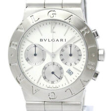 Relógio masculino polido BVLGARI diagono cronógrafo aço quartzo CH35S BF566041 comprar usado  Enviando para Brazil