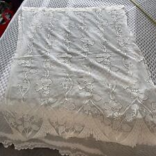 Cream lacey net for sale  ROMFORD