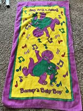 Toalha de banho vintage Barney 1992 Baby Bop anos 90 algodão dinossauro roxo comprar usado  Enviando para Brazil