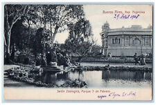 Cartão postal antigo Buenos Aires Argentina 3 de Febrero jardim zoológico parque 1908 comprar usado  Enviando para Brazil