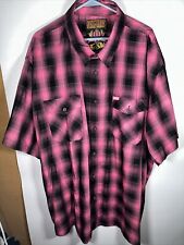 Camisa de bambú Dixxon Flannel Co The Strip rosa negra a cuadros para hombre 4XL Vegas nueva en caja segunda mano  Embacar hacia Argentina