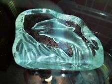 Figura decorativa colecionável vidro esculpido duplo golfinho imagem tema oceânico Xx comprar usado  Enviando para Brazil