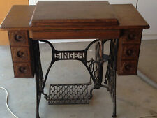 1910 Singer Treadle Sewing Machine 6 drawer cabinet, used for sale  Acton