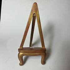 Mesa decorativa de madera caballete plegable soporte de exhibición - acabado dorado antiguo, usado segunda mano  Embacar hacia Argentina