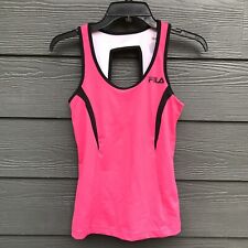 Camiseta sin mangas Fila Sport Activewear para mujer talla XS espalda deportiva sujetador incorporado bolsillo rosa segunda mano  Embacar hacia Argentina