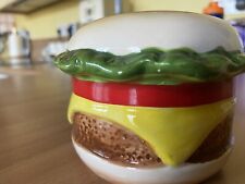 Used, Vintage Ceramic Piggy Bank Coin Bank Retro Hamburger Collectable with Stopper for sale  Shipping to South Africa