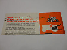 ancienne publicite tracteur massey ferguson 35 les leviers Prospectus Brochure d'occasion  Béziers