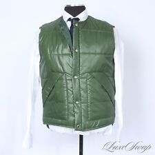 Vintage Campri Made in Hong Kong Kelly Green Slicker Padded Puffer Gilet Vest L  for sale  Shipping to South Africa