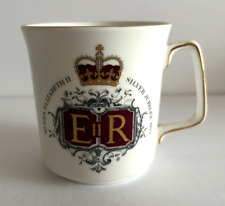 Royal Grafton Fine Bone China 1977 ER Silver Jubilee Mug Queen Elizabeth II for sale  Shipping to South Africa